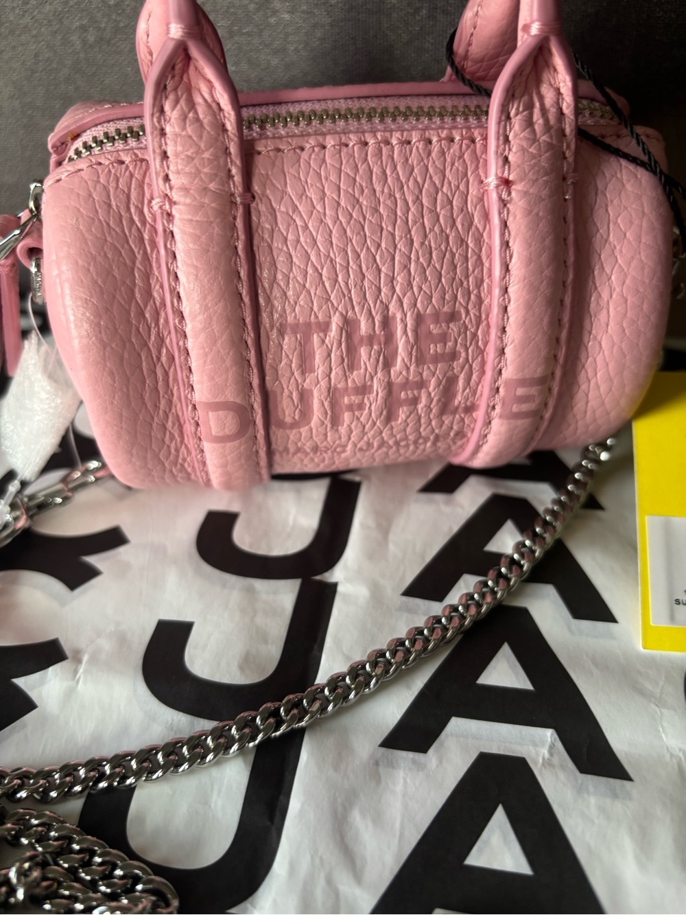 Marc Jacobs Pink Mini The Duffle Pebbled Leather Crossbody Bag - Picture 3 of 10
